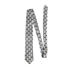 Ted Baker London Neck Tie Mens Charcoal Gray Geometric 100% Italian Silk